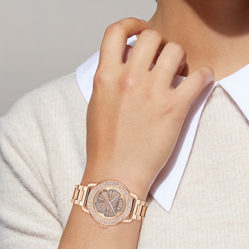 Main Image 4 of Ladies’ Coach Cruiser Crystal Accent Rose-Tone IP Automatic Watch with Tea Rose Dial (Model: 14504367)