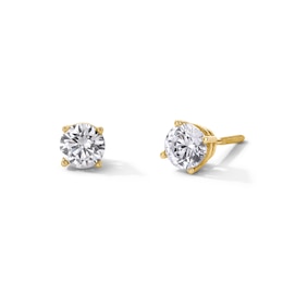 1 CT. T.W. Certified Lab-Grown Diamond Solitaire Stud Earrings in 14K Gold (F/SI2)
