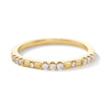 Thumbnail Image 1 of 1/8 CT. T.W. Certified Lab-Grown Diamond Alternating Band in 10K Gold (F/VS2)