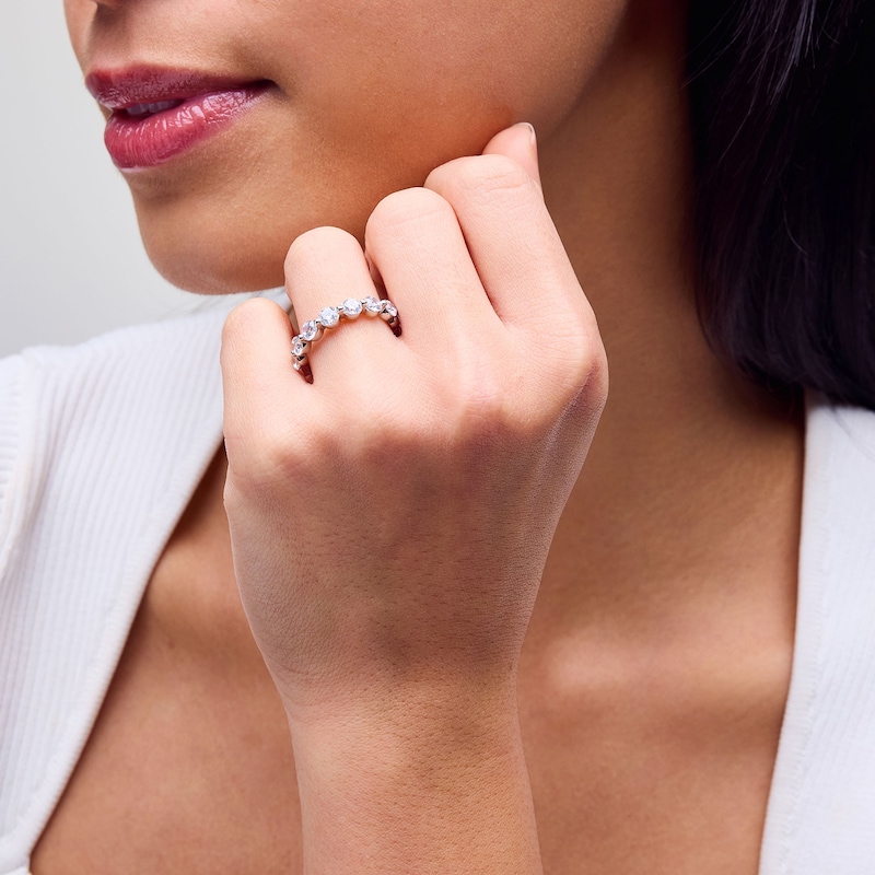 Main Image 2 of 2 CT. T.W. Certified Lab-Grown Diamond Nine Stone Anniversary Band in 14K White Gold (F/VS2)