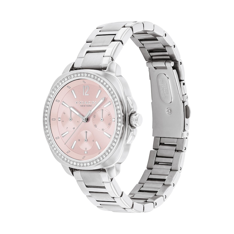 Main Image 2 of Ladies’ Coach Kitt Crystal Accent Chronograph Watch with Pink Dial (Model: 14504392)
