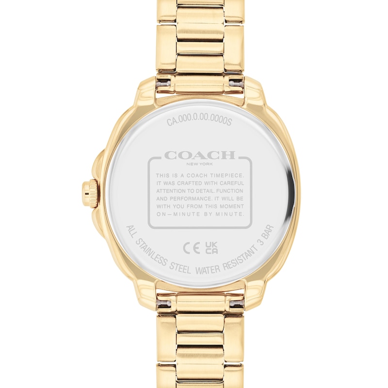 Main Image 3 of Ladies’ Coach Kitt Crystal Accent Gold-Tone IP Chronograph Watch with Gold-Tone Dial (Model: 14504393)