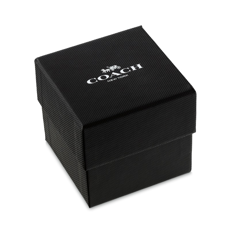 Main Image 6 of Ladies’ Coach Kitt Crystal Accent Rose-Tone IP Chronograph Watch with Grey Dial (Model: 14504395)
