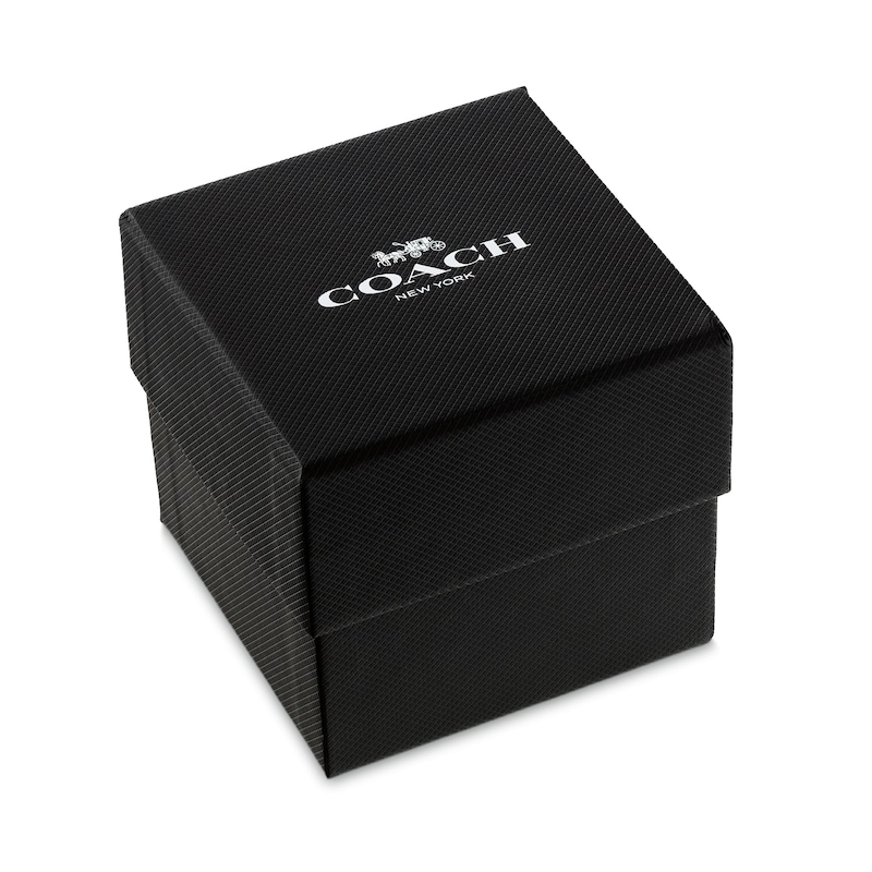 Main Image 5 of Ladies’ Coach Kitt Crystal Accent Black IP Chronograph Watch with Black Dial (Model: 14504396)