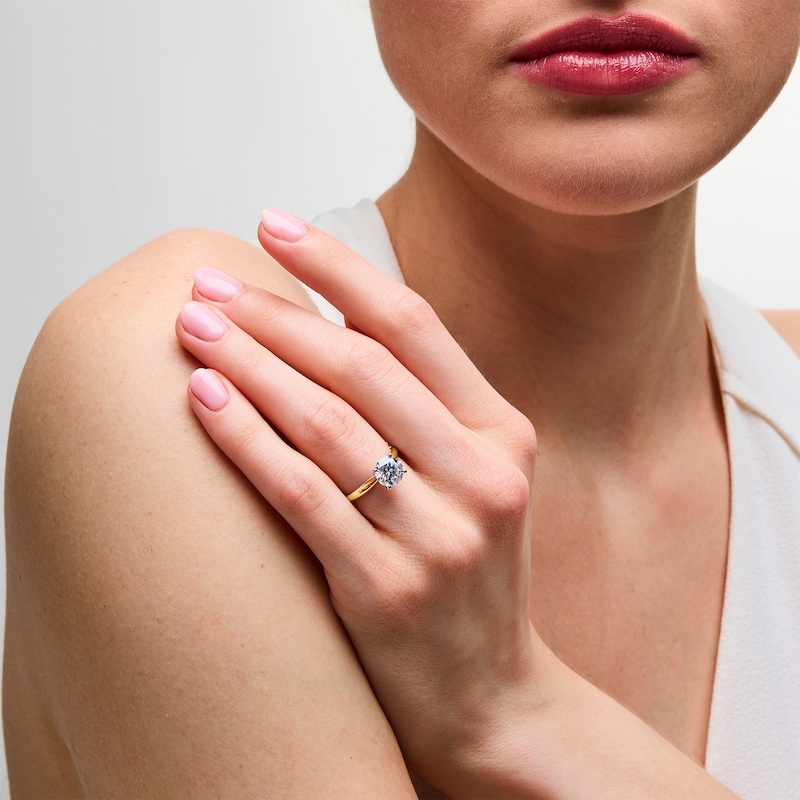 Main Image 2 of 2 CT. Certified Lab-Grown Diamond Solitaire Engagement Ring in 14K Gold (F/VS2)