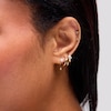 Thumbnail Image 2 of 1/3 CT. Heart-Shaped Lab-Grown Diamond Solitaire Single Hoop Earring in 10K Gold