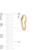 Thumbnail Image 3 of 1/10 CT. T.W. Diamond Tilted Heart Hoop Earrings in 10K Gold