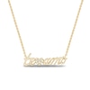Thumbnail Image 1 of 1/10 CT. T.W. Heart-Shaped Multi-Diamond “Te Amo” Necklace in 10K Gold