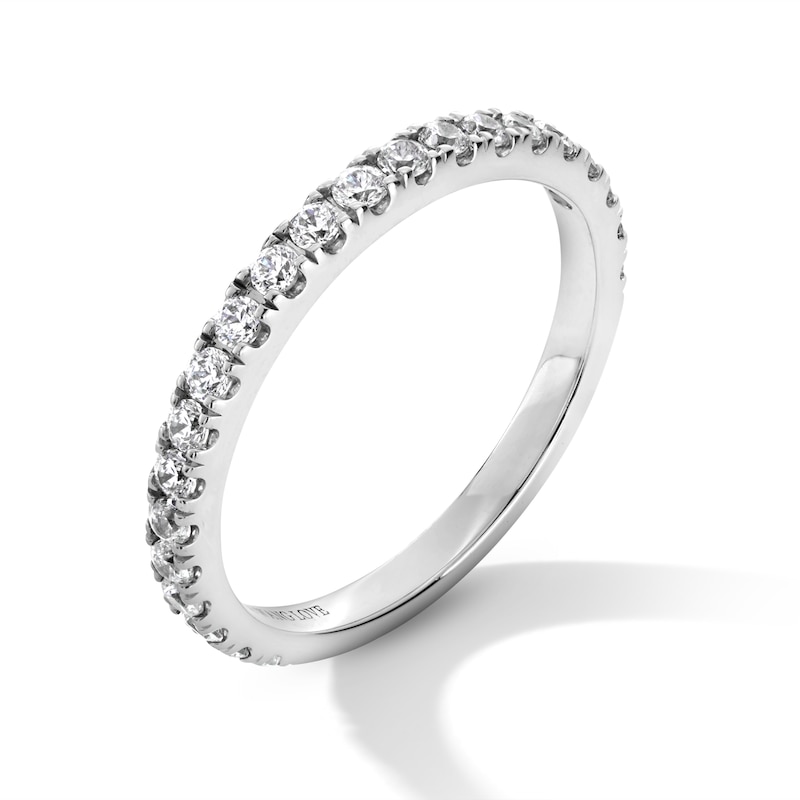 Main Image 3 of Vera Wang Love Collection Lab-Grown Diamonds by Vera Wang Love 1/2 CT. T.W. Anniversary Band in 14K White Gold (F/VS2)