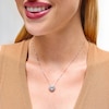 Thumbnail Image 2 of 1-1/2 CT. T.W. Certified Lab-Grown Diamond Double Frame Heart Pendant in Sterling Silver (F/SI2)