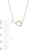 Thumbnail Image 3 of 1/20 CT. T.W. Diamond Sideways Heart Necklace in 10K Gold - 16"