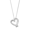 Thumbnail Image 1 of 1/2 CT. T.W. Certified Lab-Grown Diamond Tilted Crossover Heart Pendant in Sterling Silver (I/SI2)