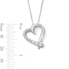 Thumbnail Image 3 of 1/2 CT. T.W. Certified Lab-Grown Diamond Tilted Crossover Heart Pendant in Sterling Silver (I/SI2)