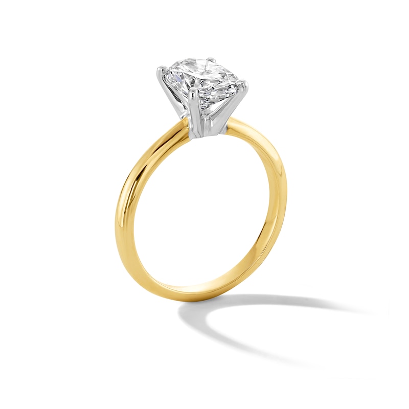 Main Image 3 of 2 CT. Oval Certified Lab-Grown Diamond Solitaire Engagement Ring in 14K Gold (F/VS2)