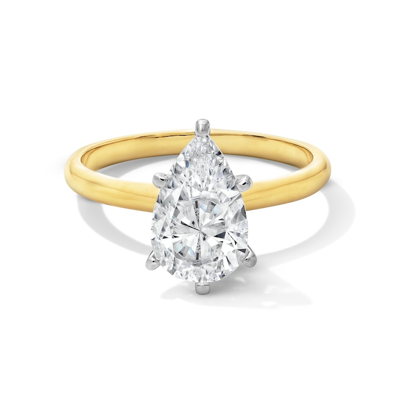 Main Image 1 of 2 CT. Pear-Shaped Certified Lab-Grown Diamond Solitaire Engagement Ring in 14K Gold (F/VS2)