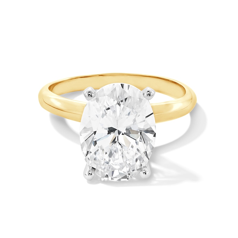 Main Image 1 of 4 CT. Oval Certified Lab-Grown Diamond Solitaire Engagement Ring in 14K Gold (F/VS2)
