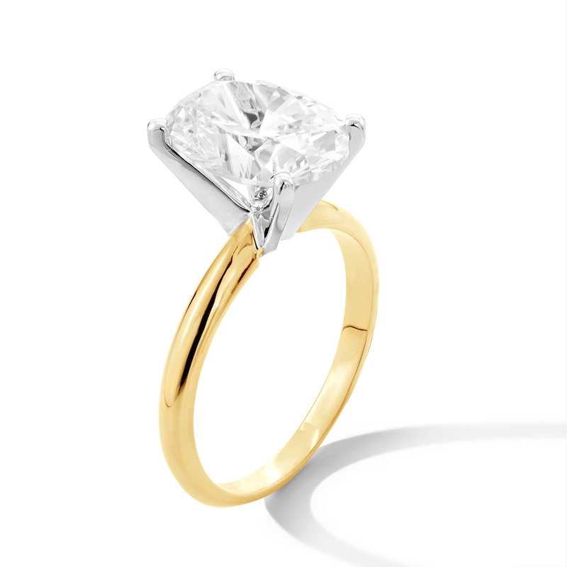 Main Image 3 of 4 CT. Oval Certified Lab-Grown Diamond Solitaire Engagement Ring in 14K Gold (F/VS2)