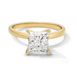 2 CT. Princess-Cut Certified Lab-Grown Diamond Solitaire Engagement Ring in 14K Gold (F/VS2)