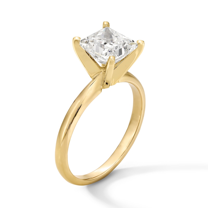 Main Image 3 of 2 CT. Princess-Cut Certified Lab-Grown Diamond Solitaire Engagement Ring in 14K Gold (F/VS2)