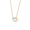 Thumbnail Image 1 of Diamond Accent Open Heart Pendant in Sterling Silver with 14K Gold Plate