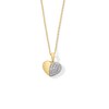 Thumbnail Image 1 of 1/3 CT. T.W. Diamond Half-and-Half Heart Pendant in Sterling Silver with 10K Gold Plate