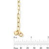 Thumbnail Image 3 of 1/4 CT. T.W. Diamond “LOVE” Paper Clip Chain Bracelet in Sterling Silver with 10K Gold Plate - 7.5"