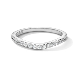 Vera Wang Love Collection Lab-Grown Diamonds by Vera Wang Love 1/3 CT. T.W. Contour Anniversary Band in 14K White Gold (F/VS2)