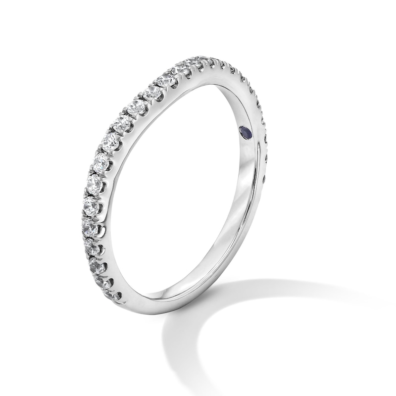 Main Image 2 of Vera Wang Love Collection Lab-Grown Diamonds by Vera Wang Love 1/3 CT. T.W. Contour Anniversary Band in 14K White Gold (F/VS2)