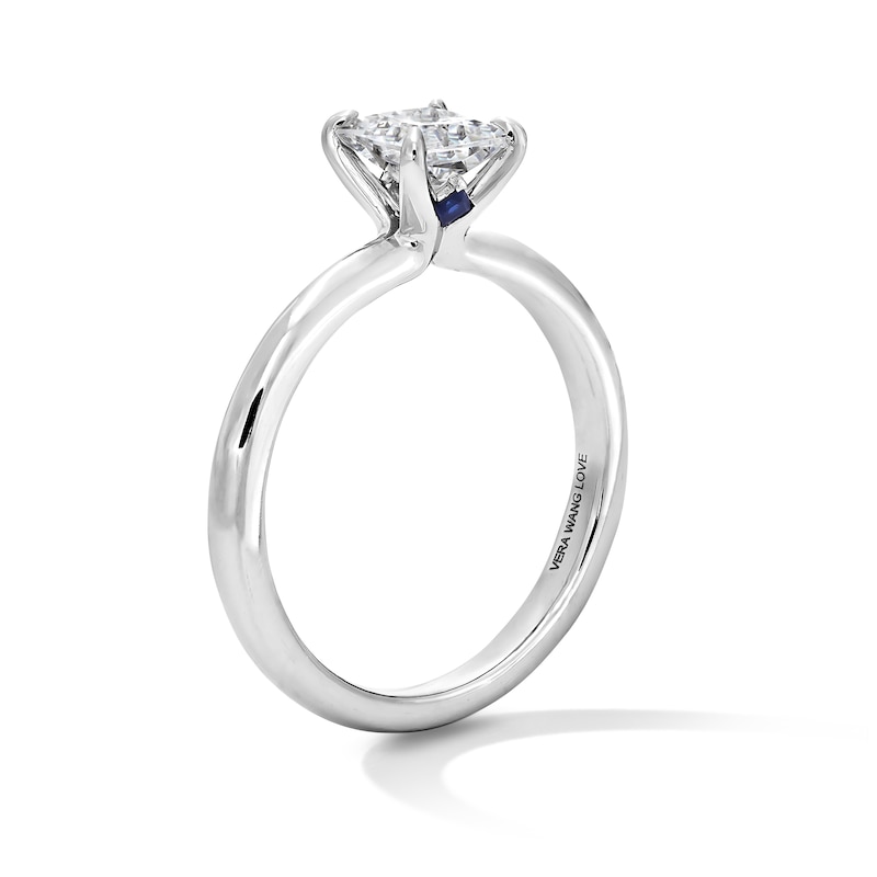 Main Image 3 of Vera Wang Love Collection 1 CT. Princess-Cut Diamond Solitaire Engagement Ring in 14K White Gold (I/SI2)