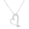 Thumbnail Image 2 of 3/8 CT. T.W. Certified Lab-Grown Diamond Tilted Heart Pendant and Stud Earrings Set in Sterling Silver (I/SI2)