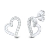 Thumbnail Image 3 of 3/8 CT. T.W. Certified Lab-Grown Diamond Tilted Heart Pendant and Stud Earrings Set in Sterling Silver (I/SI2)