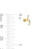 Thumbnail Image 4 of 1/20 CT. T.W. Emerald-Cut Lab-Grown Diamond Zigzag Single Cartilage Stud Earring in 14K Gold