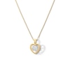 Thumbnail Image 1 of 1/3 CT. Certified Lab-Grown Diamond Solitaire Heart Pendant in Sterling Silver with 14K Gold Plate (I/SI2)