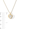 Thumbnail Image 3 of 1/3 CT. Certified Lab-Grown Diamond Solitaire Heart Pendant in Sterling Silver with 14K Gold Plate (I/SI2)