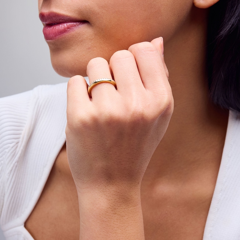 Main Image 2 of 1/3 CT. T.W. Certified Lab-Grown Diamond Double Row Band in 10K Gold (F/VS2)