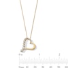Thumbnail Image 4 of 1/2 CT. T.W. Journey Certified Lab-Grown Diamond Tilted Heart Pendant in 10K Gold (I/SI2)