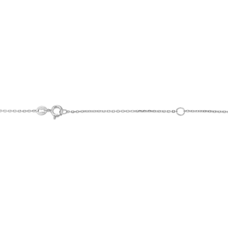 Main Image 4 of 1/10 CT. T.W. Diamond Puzzle Necklace in Sterling Silver