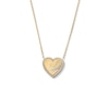 Thumbnail Image 1 of 1/6 CT. T.W. Diamond Frame Sunray Heart Necklace in 10K Gold - 17"