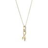 Thumbnail Image 2 of 1/20 CT. T.W. Diamond Awareness Ribbon Pendant in Sterling Silver with 18K Gold Plate