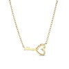 Thumbnail Image 3 of 1/15 CT. T.W. Diamond Key with Heart Necklace in Sterling Silver with 18K Gold Plate