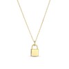 Thumbnail Image 3 of 1/5 CT. T.W. Diamond Padlock Pendant in Sterling Silver with 18K Gold Plate
