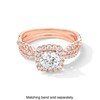 Thumbnail Image 5 of 1-1/2 CT. T.W. Certified Lab-Grown Diamond Cushion Frame Twist Shank Engagement Ring in 14K Rose Gold (F/SI2)
