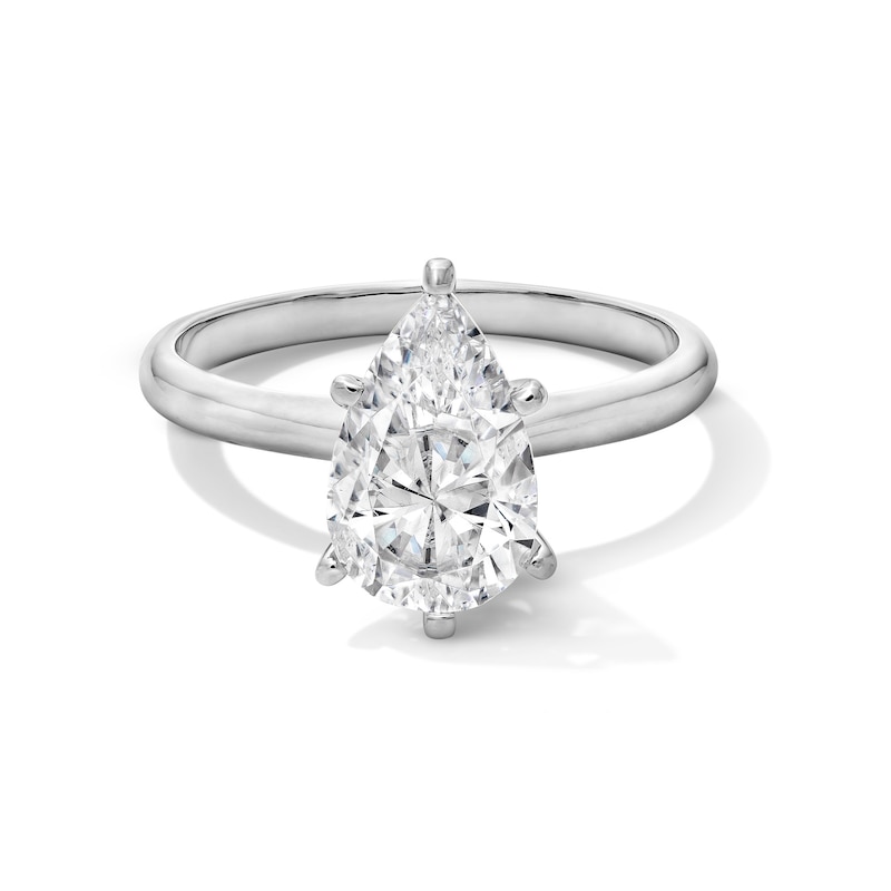 Main Image 1 of 2 CT. Pear-Shaped Certified Lab-Grown Diamond Solitaire Engagement Ring in 14K White Gold (F/VS2)