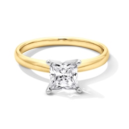 1 CT. Princess-Cut Certified Lab-Grown Diamond Solitaire Engagement Ring in 14K Gold (F/VS2)