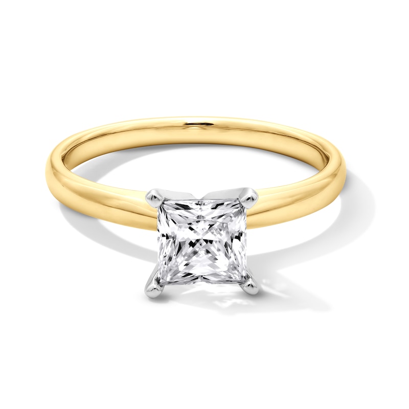 Main Image 1 of 1 CT. Princess-Cut Certified Lab-Grown Diamond Solitaire Engagement Ring in 14K Gold (F/VS2)
