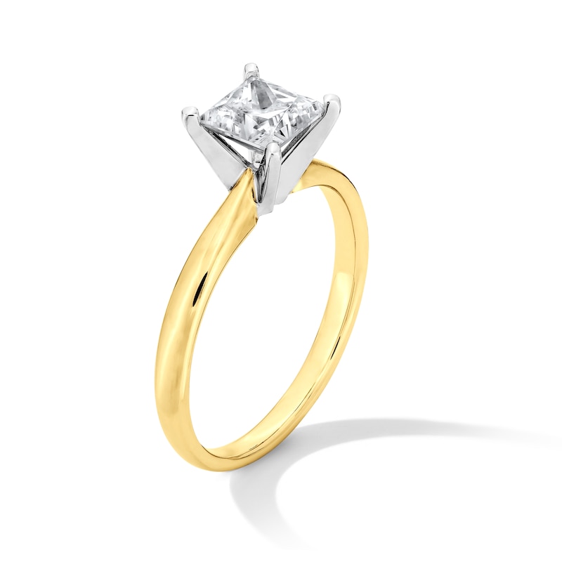 Main Image 3 of 1 CT. Princess-Cut Certified Lab-Grown Diamond Solitaire Engagement Ring in 14K Gold (F/VS2)