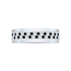 Thumbnail Image 4 of Men’s 1/2 CT. T.W. Black and White Diamond Alternating Double Row Band in 10K White Gold - Size 10