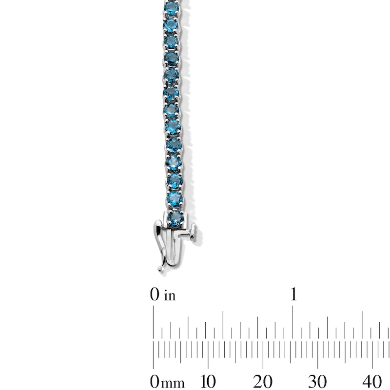 Main Image 2 of Blue Topaz Ombré Tennis Bracelet in Sterling Silver - 7.5"