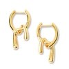 Thumbnail Image 3 of PDPAOLA™ at Zales Small Twist Drop Hoop Earrings in Sterling Silver with 18K Gold Plate