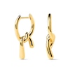 Thumbnail Image 4 of PDPAOLA™ at Zales Small Twist Drop Hoop Earrings in Sterling Silver with 18K Gold Plate